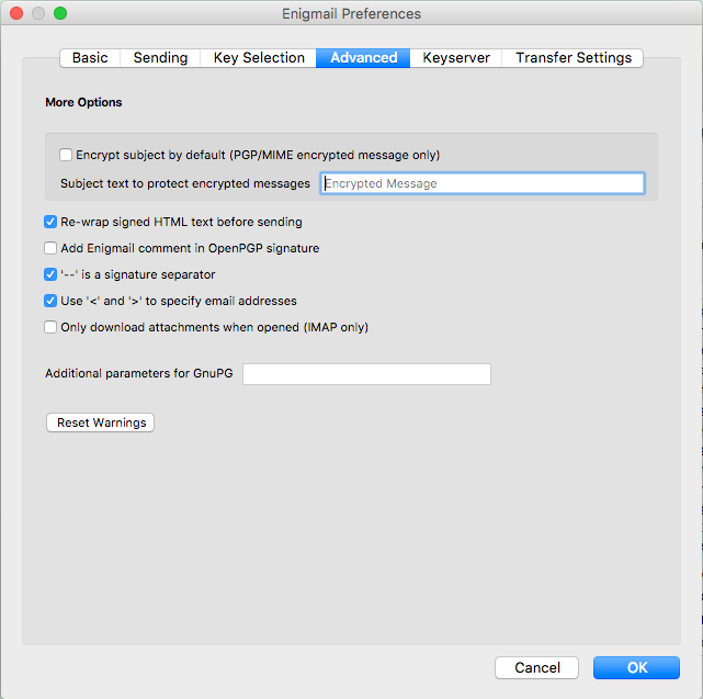 gpg suite for encypting mail app on mac